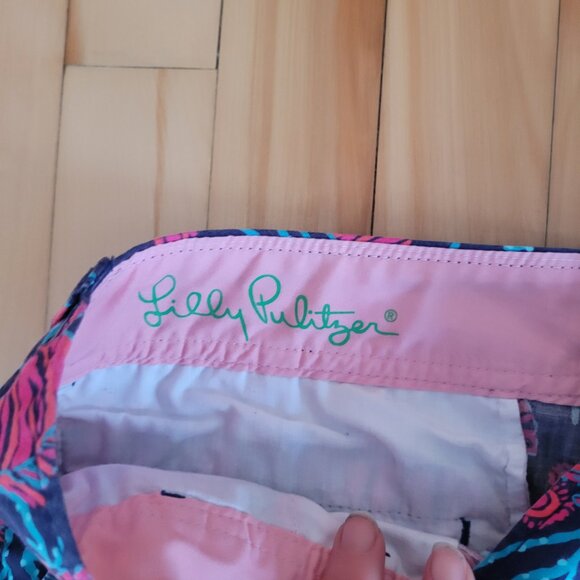 Lilly Pulitzer Size 12 Pink and Blue Size 12 Shorts - Picture 3 of 4